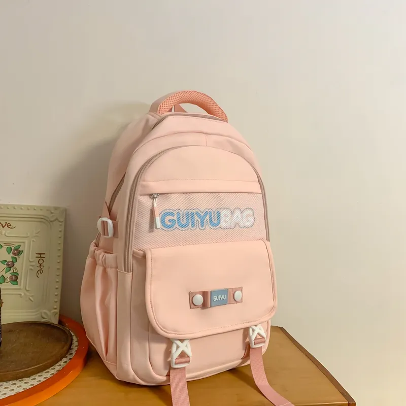 Yalu Nylon Backpack Women's White/Black/Pink/Purple/Yellow/Blue-18