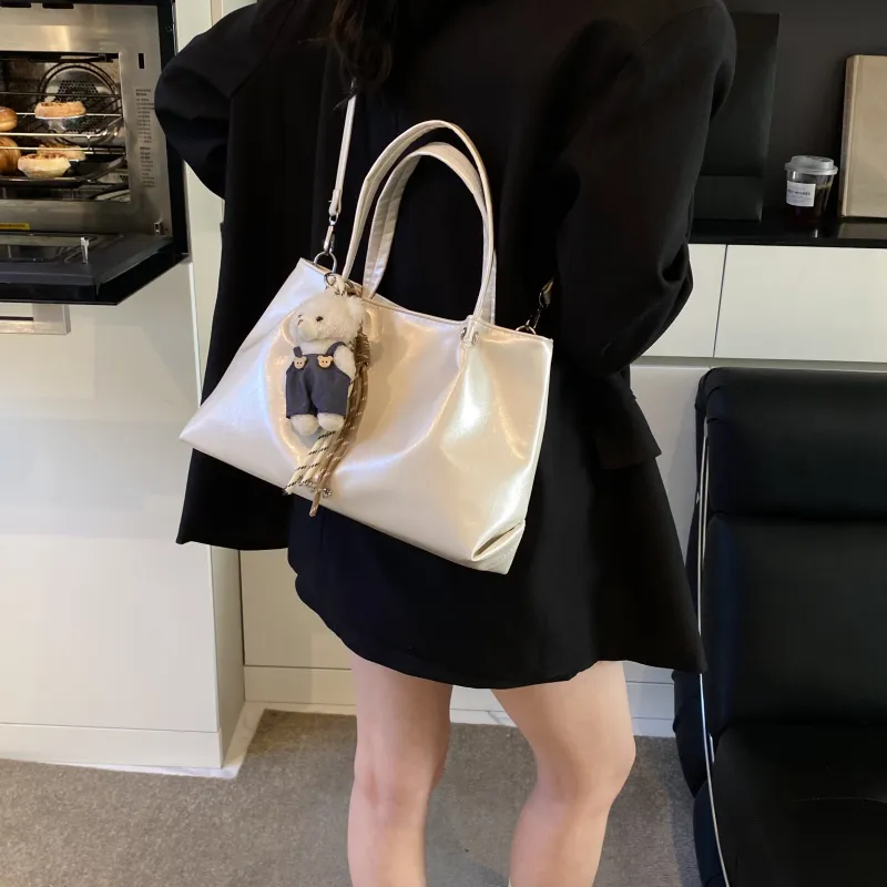 Yalu PU Shoulder Bag, Crossbody Bag, Handbag Regular Women's White/Silver/Black/Pink-4