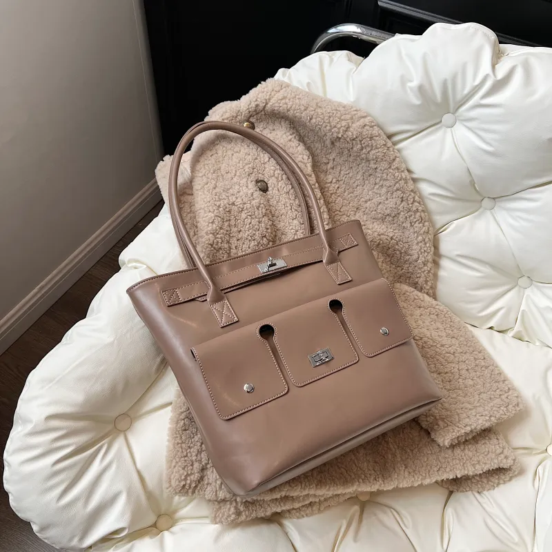 Yalu PU Shoulder Bag Handbag Regular Women's Brown/Black/Khaki-7