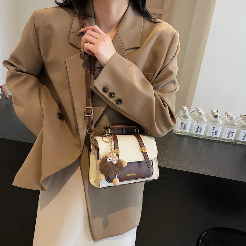 Yalu PU Shoulder Bag, Crossbody Bag, Handbag Regular Women's Ecru/Black/Dark Brown/Coffee-6