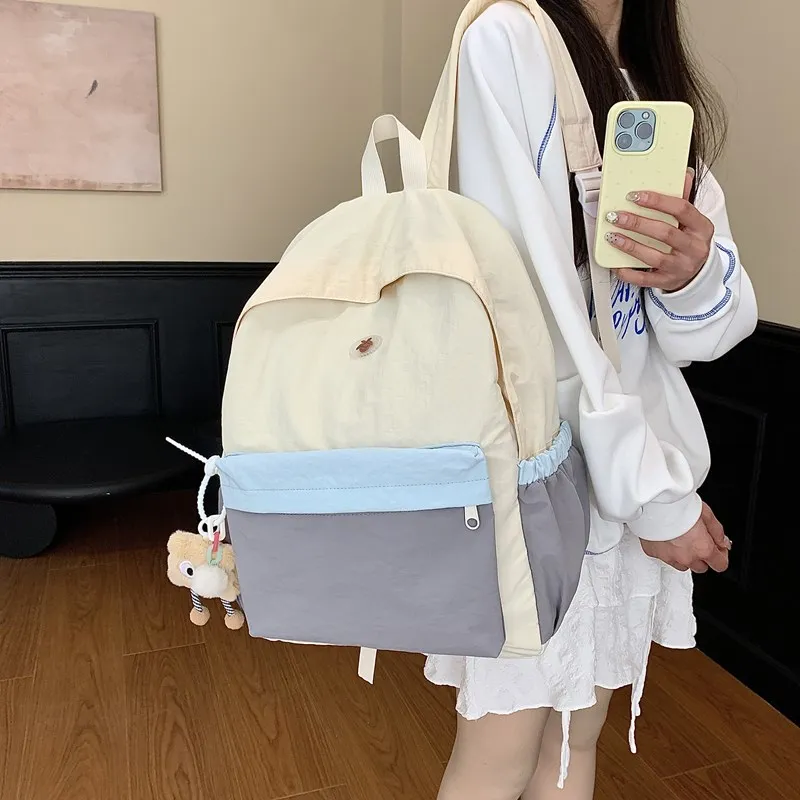 Yalu Oxford Backpack Regular Unisex Purple/Khaki/Blue-19