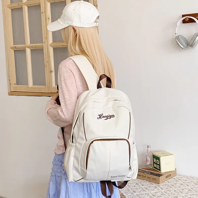 Yalu Nylon Fabric Backpack Unisex Multicolor-25