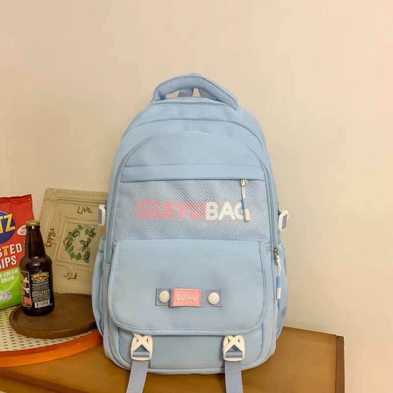 Yalu Nylon Backpack Women's White/Black/Pink/Purple/Yellow/Blue-22