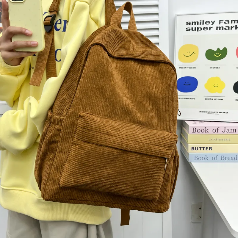 Yalu Corduroy Backpack Women's Multicolor-3