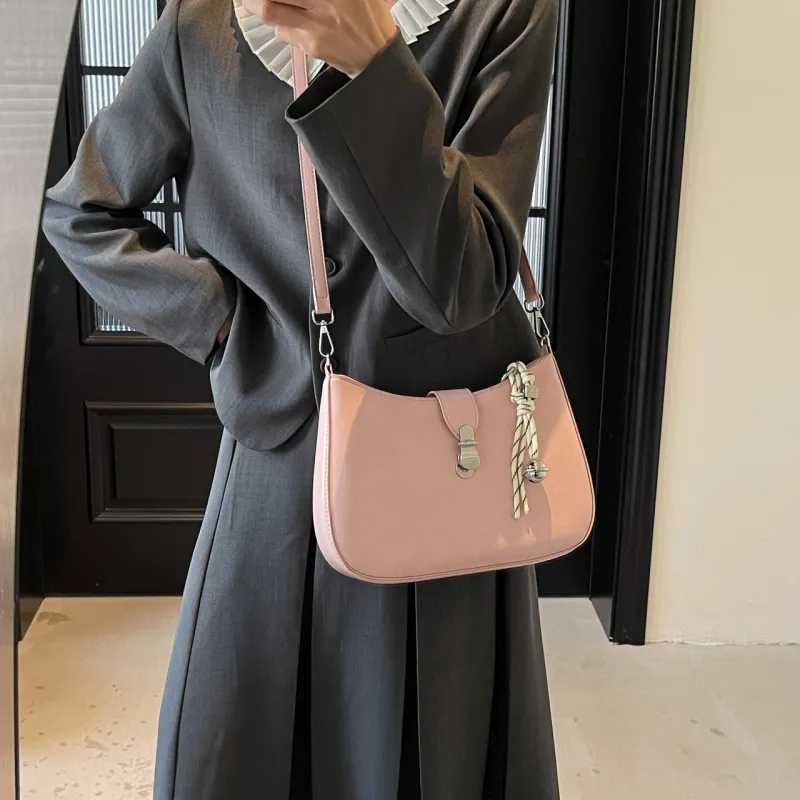 Yalu PU Crossbody Bag, Shoulder Bag Regular Women's Pink/White/Black/Beige Gray-5
