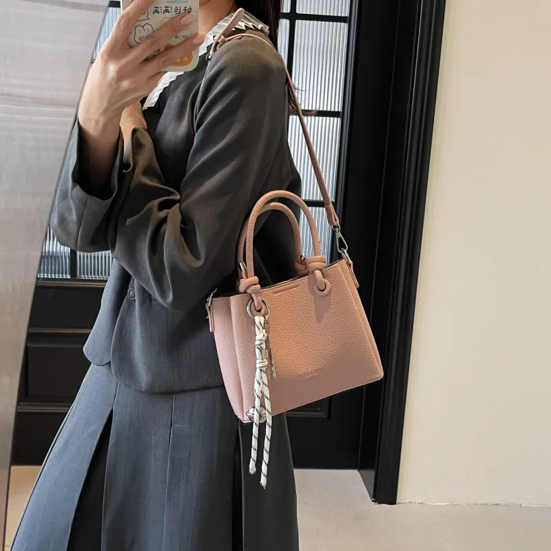 Yalu PU Handbags Shoulder Bag Crossbody Bag Women's Ecru/Black/Pink/Khaki-20