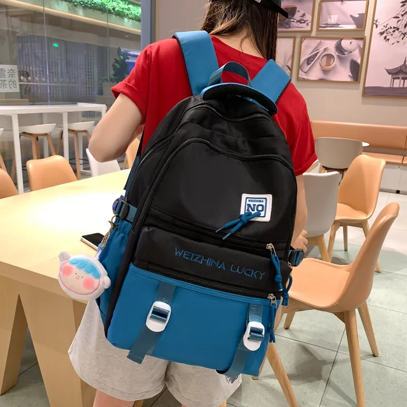 Yalu Nylon Backpack Unisex Multicolor-12