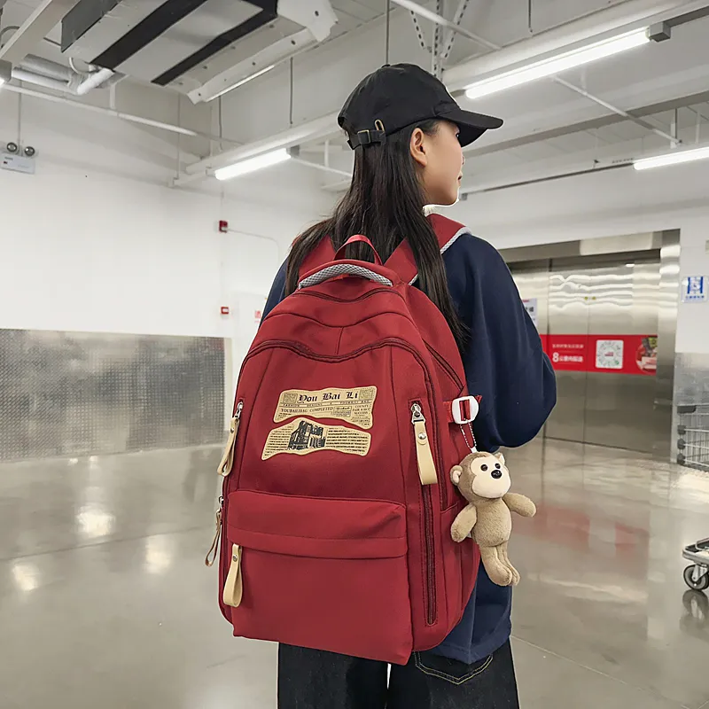 Yalu Nylon Backpack Regular Unisex Multicolor-18
