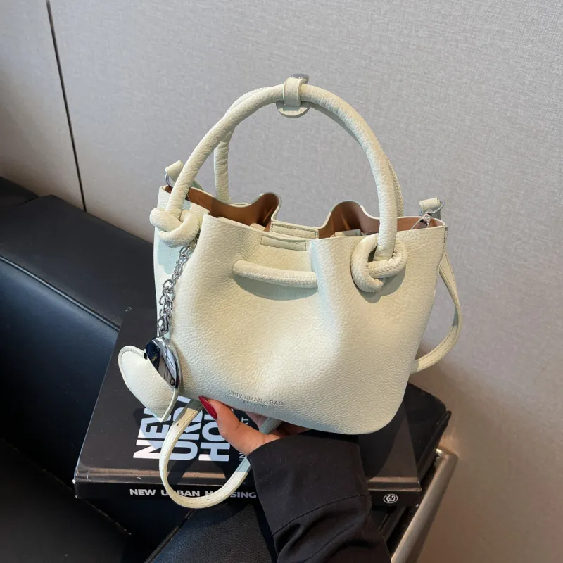 Yalu PU One Shoulder Handbag Regular Women's Black/Ecru/Pink/Green-20