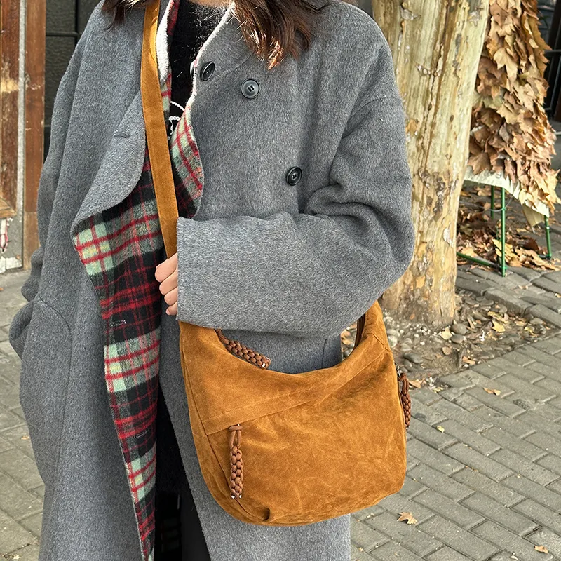 Yalu Suede Crossbody Bag, Shoulder Bag Regular Women's Multicolor-34