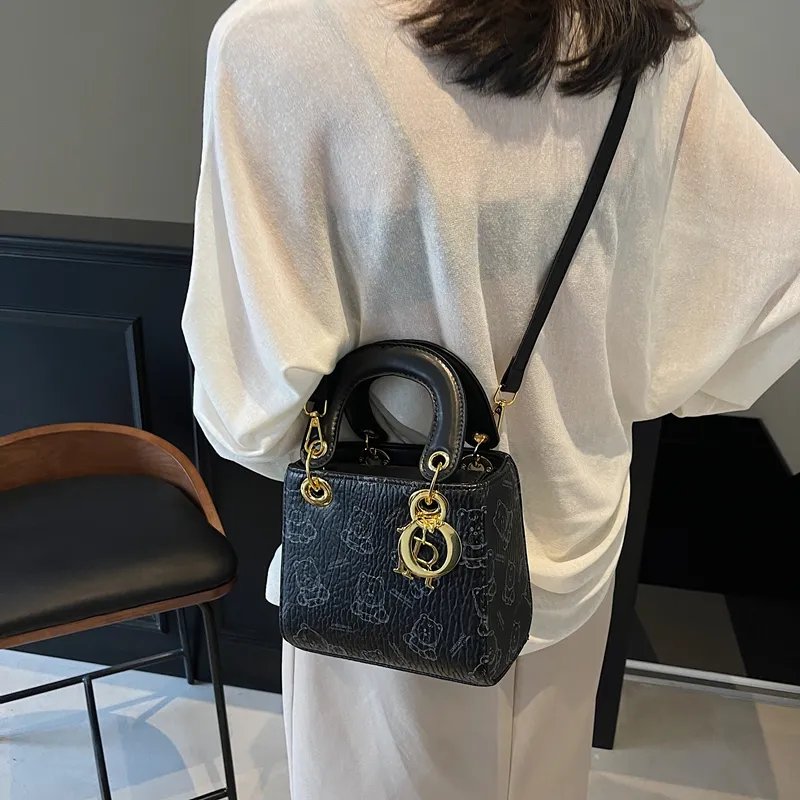 Yalu PU Lady Dior Crossbody Handbag Regular Women's Ecru/Black/Pink/Brown-11