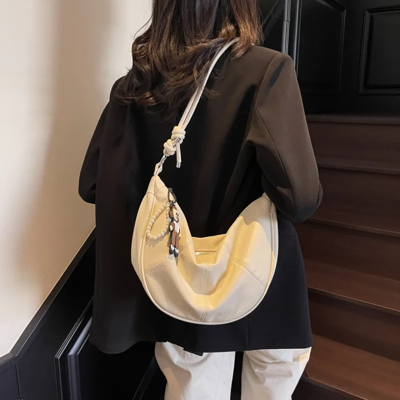 Yalu PU Portable Crossbody Bag, Shoulder Bag Regular Women's Black/Ecru/Yellow/Pink/Blue-11