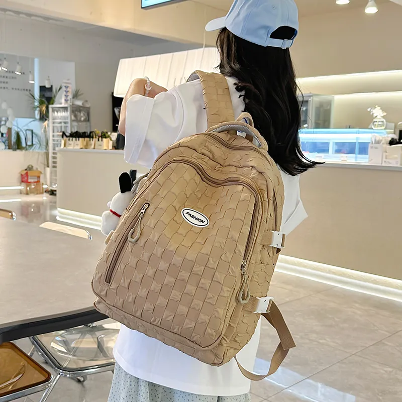 Yalu Nylon Backpack Regular Unisex Multicolor-15