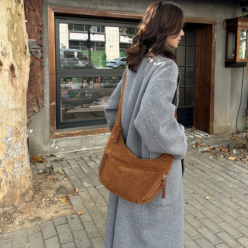 Yalu Suede Crossbody Bag, Shoulder Bag Regular Women's Multicolor-15