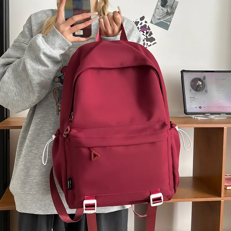 Yalu Nylon Backpack Unisex Black/Red/White/Khaki-8