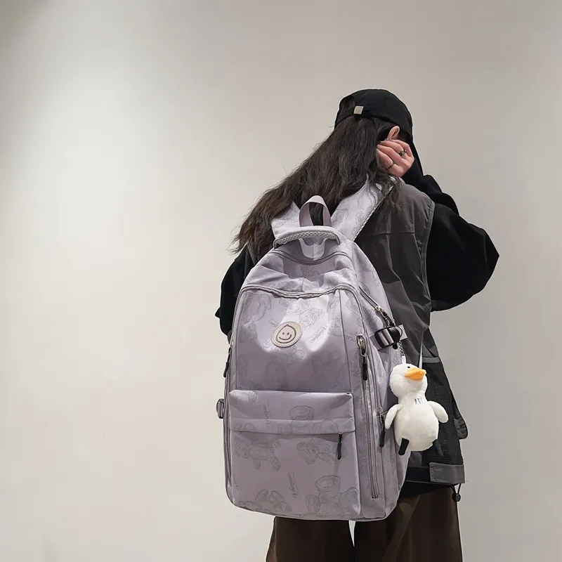 Yalu Nylon Backpack Regular Unisex Multicolor-13