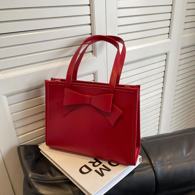 Yalu PU Shoulder Bag Regular Women's Red-3