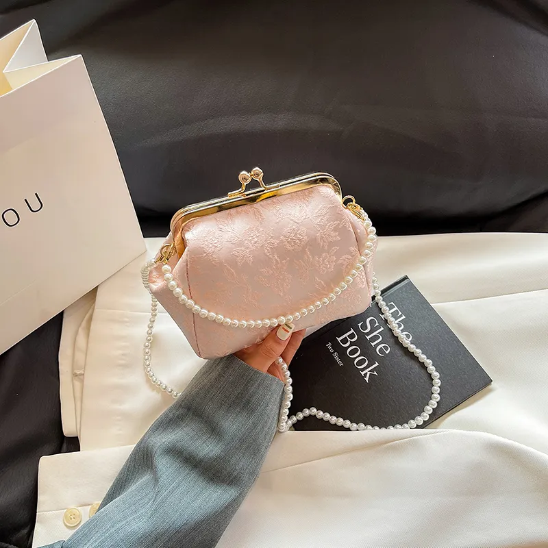 Yalu PU Shoulder Bag, Crossbody Bag, Handbag Women's White/Silver/Pink-12