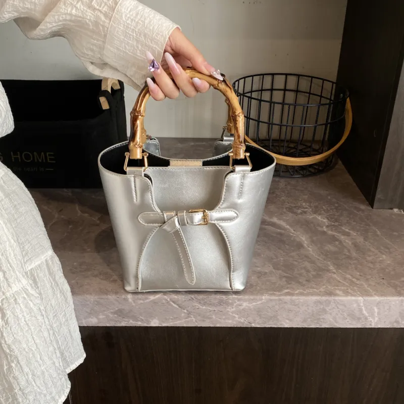 Yalu PU Shoulder Bag, Handbag Women's Black/Silver/Blue/White-8