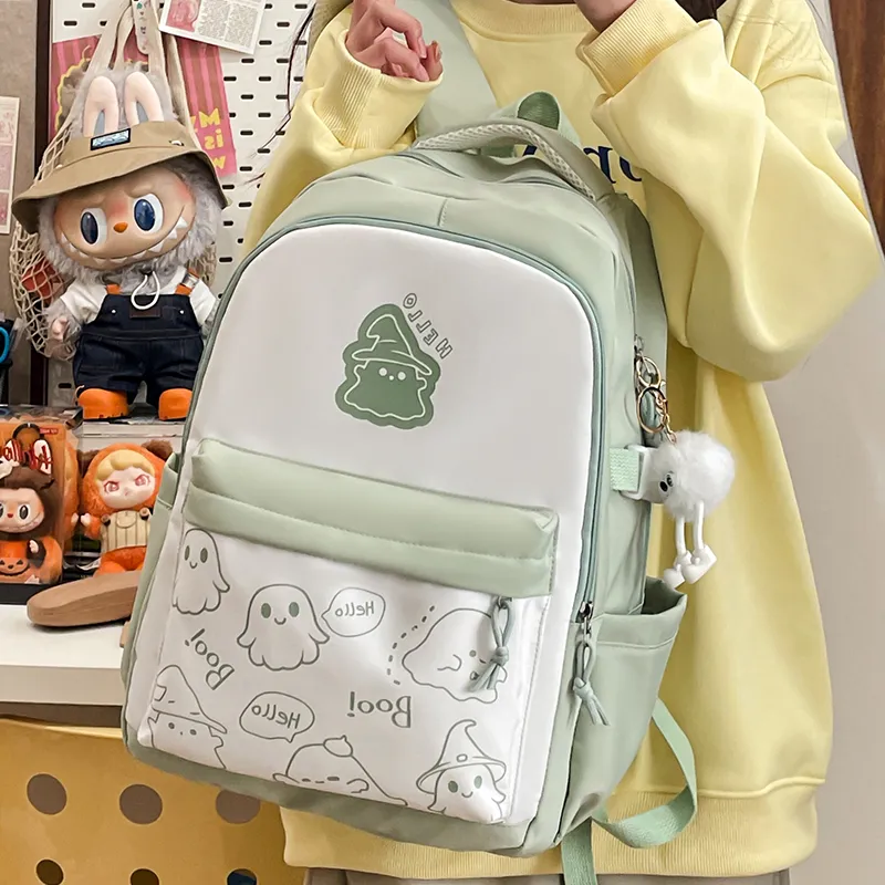 Yalu Nylon Backpack Unisex Multicolor-16