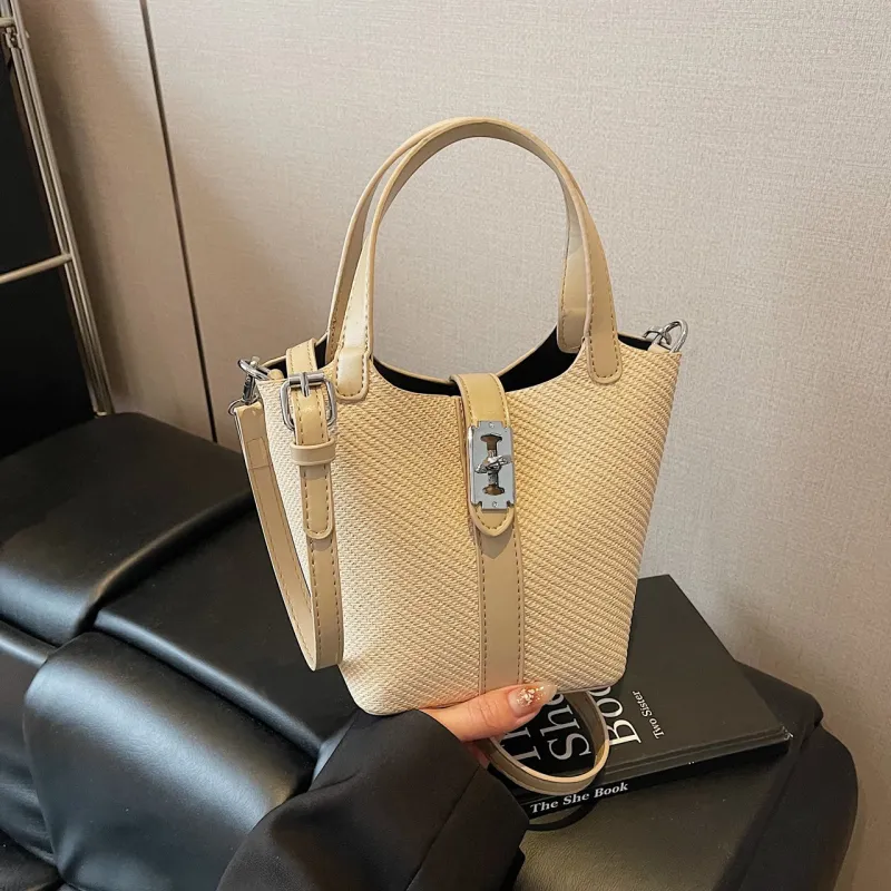 Yalu PU Bucket Bag, Shoulder Bag, Crossbody Bag, Handbag Regular Women's Black/Brown/Khaki/White-17