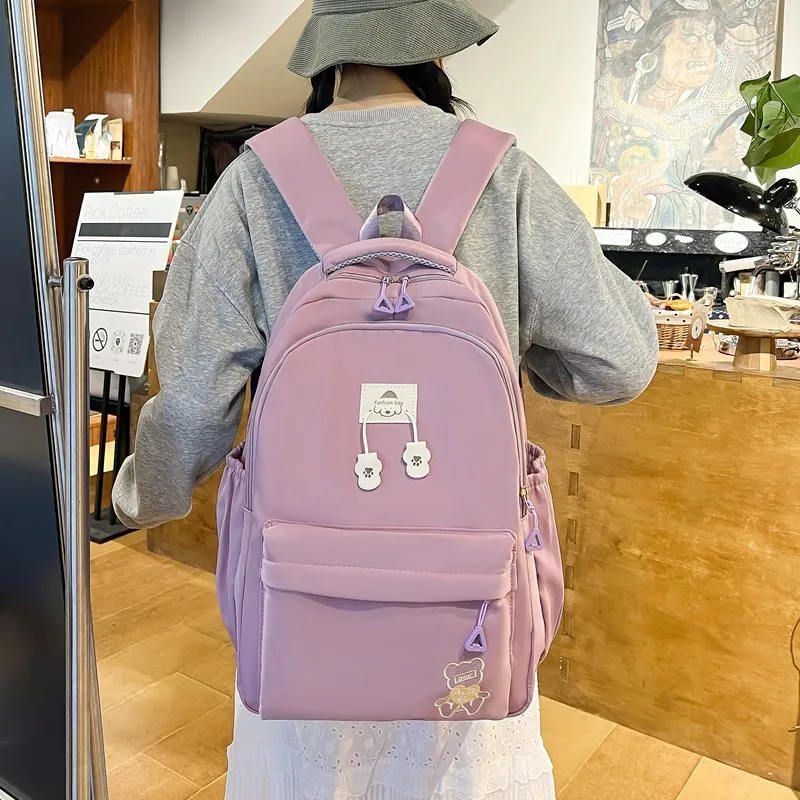 Yalu Composite Cloth Backpack Regular Unisex Multicolor-11