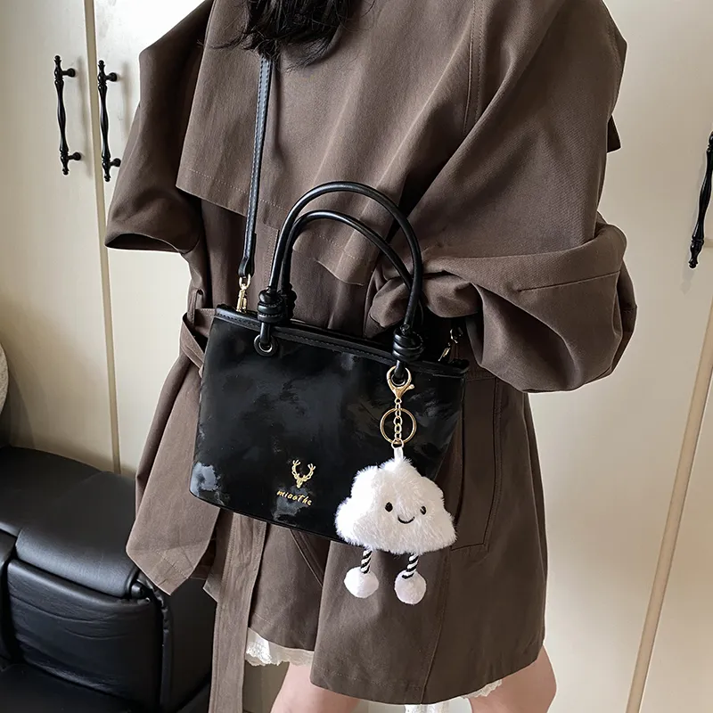 Yalu PU Tote Bag, Shopping Bag, Shoulder Bag, Handbag Regular Women's Black/Beige/Brown-6