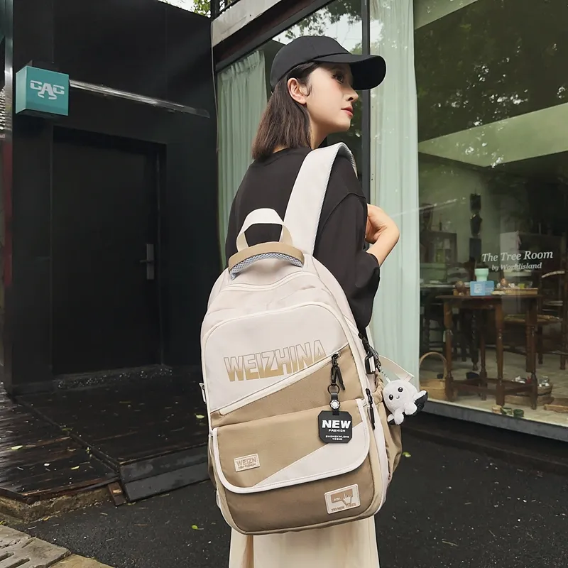 Yalu Nylon Backpack Unisex Multicolor-21