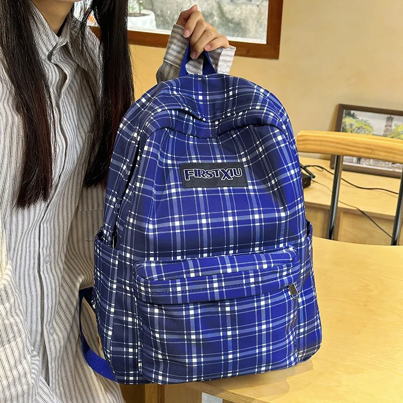 Yalu Nylon Backpack Unisex Red/Green/Blue-15