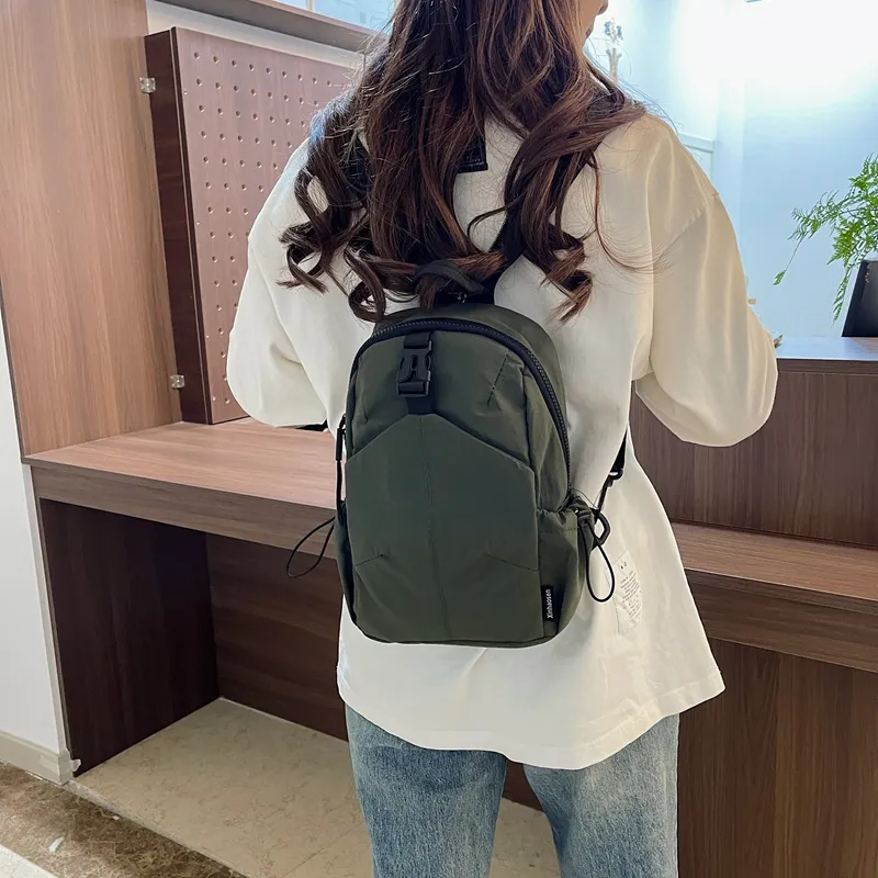 Yalu Nylon Backpack Regular Women's Black/Yellow/Khaki/Army Green/Blue-13