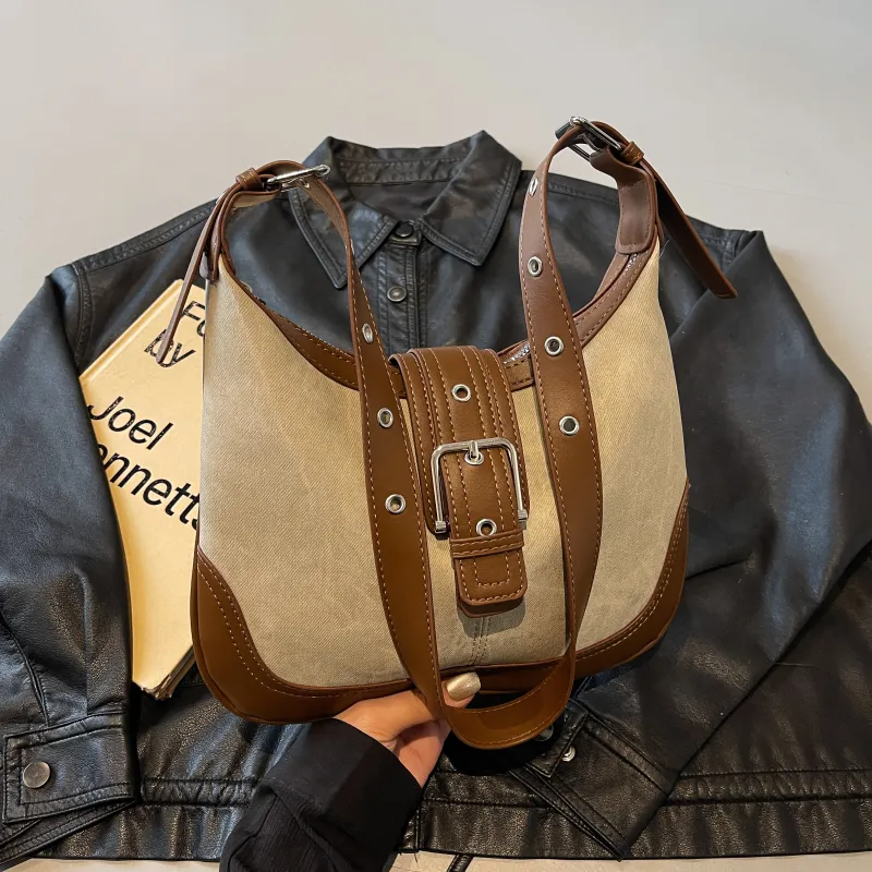 Yalu PU Crossbody Bag, Shoulder Bag Regular Women's Dark Tea/Ecru/Blue/Coffee-10