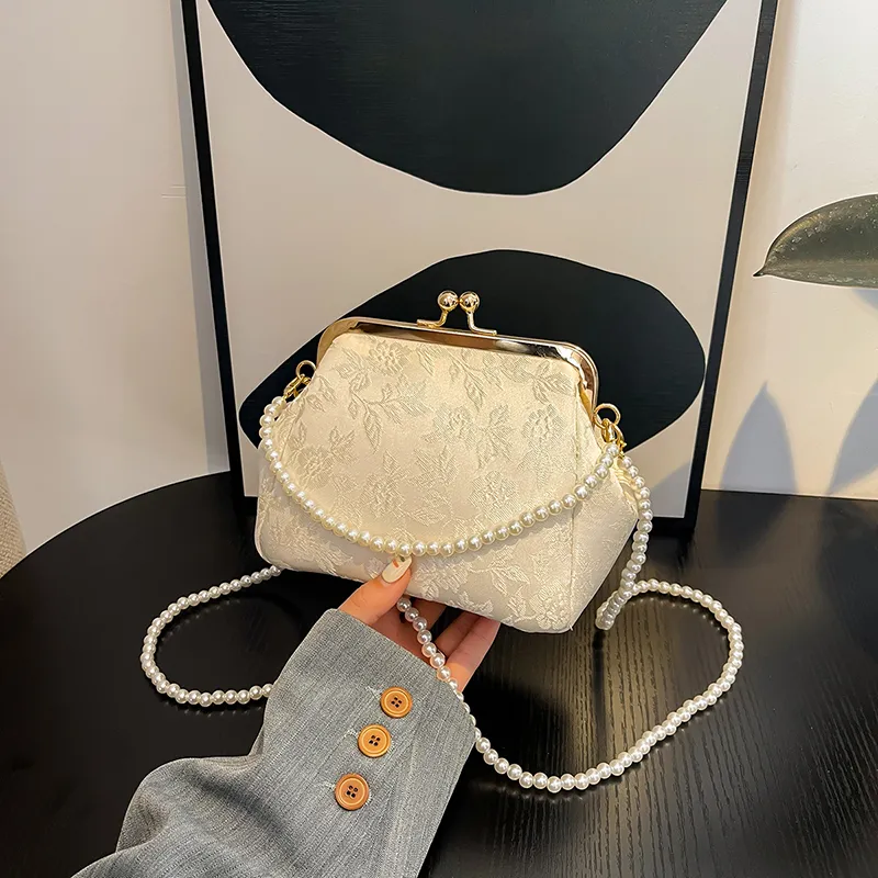 Yalu PU Shoulder Bag, Crossbody Bag, Handbag Women's White/Silver/Pink-2