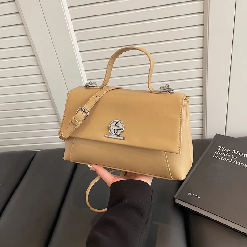 Yalu PU Handbag Women's Black/Light Brown/White/Khaki-24
