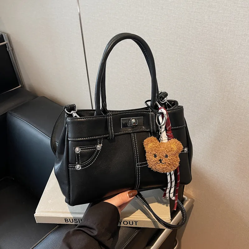 Yalu PU Minimalist Style Handbag Regular Women's Caramel Brown/Coffee/Black/Khaki-14