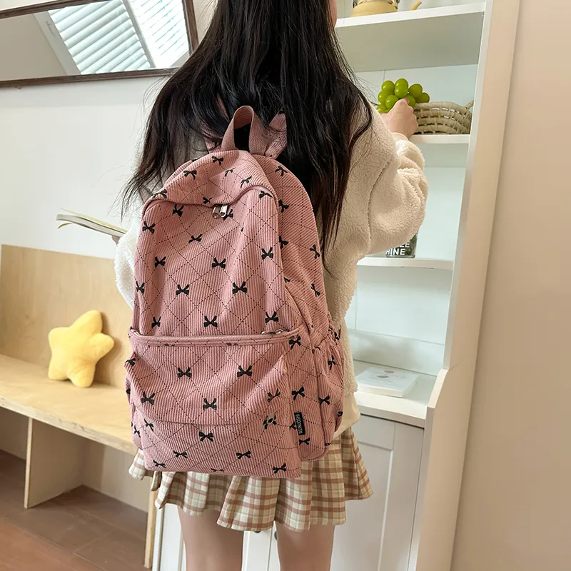 Yalu Corduroy Backpack Women's Multicolor-15