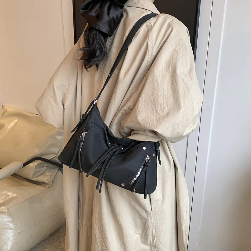 Yalu PU Shoulder Bag Regular Women's Coffee/Black/Khaki-11