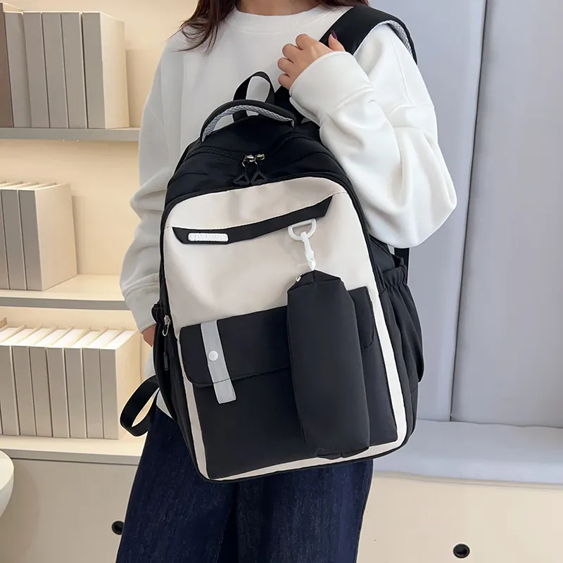 Yalu Nylon Backpack Regular Unisex Blue/Black/Pink/Purple/Red-5