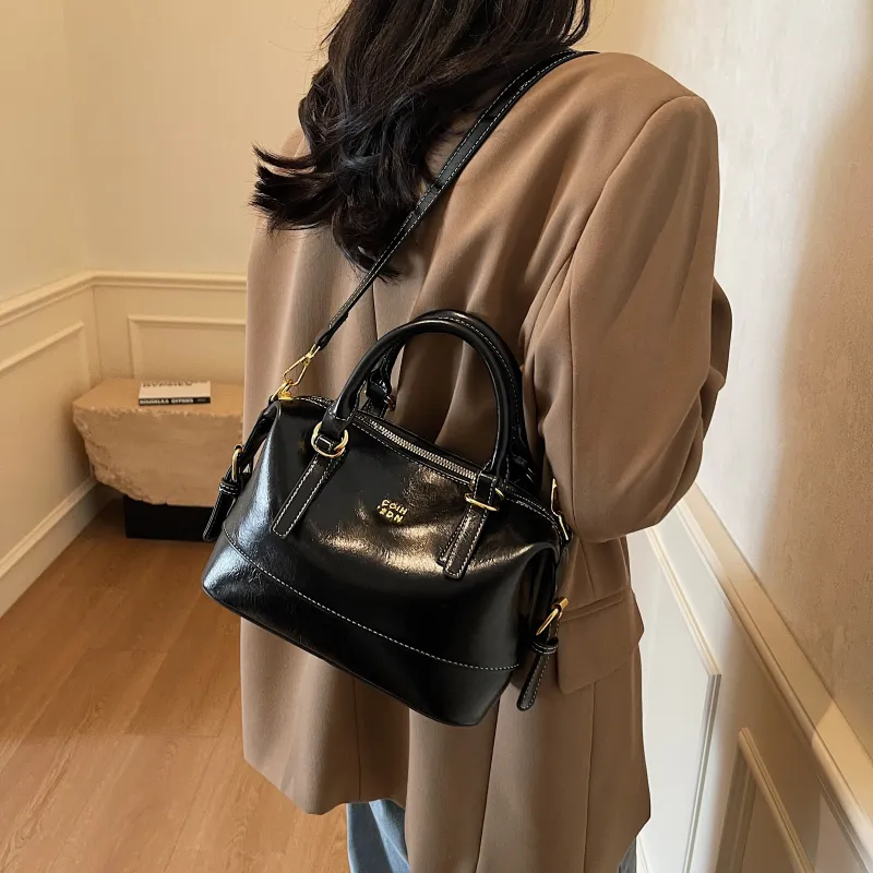 Yalu PU Shoulder Bag, Crossbody Bag, Handbag Regular Women's Black/Ecru & Coffee/Burgundy & Coffee-3