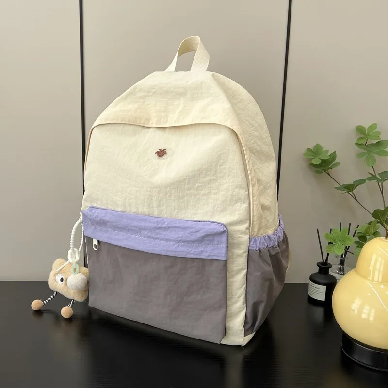 Yalu Oxford Backpack Regular Unisex Purple/Khaki/Blue-2