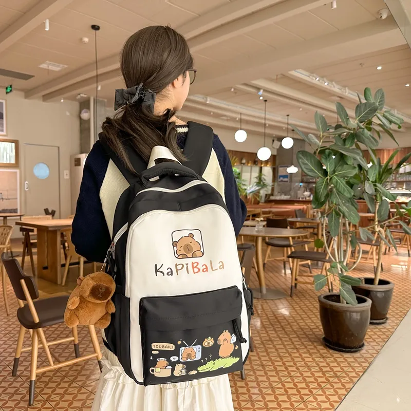 Yalu Nylon Backpack Regular Women's Black/Pink/Purple/Green/Red-1