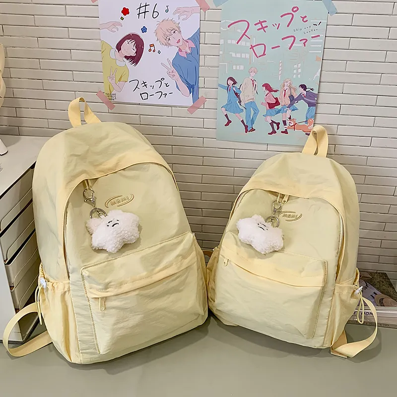Yalu Nylon Backpack Regular Unisex Pink/Blue/Red/Yellow/Black-27