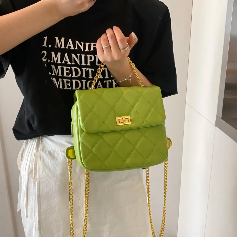Yalu PU Shoulder Bag Backpack Regular Women's Black/Pink/Green/White-10