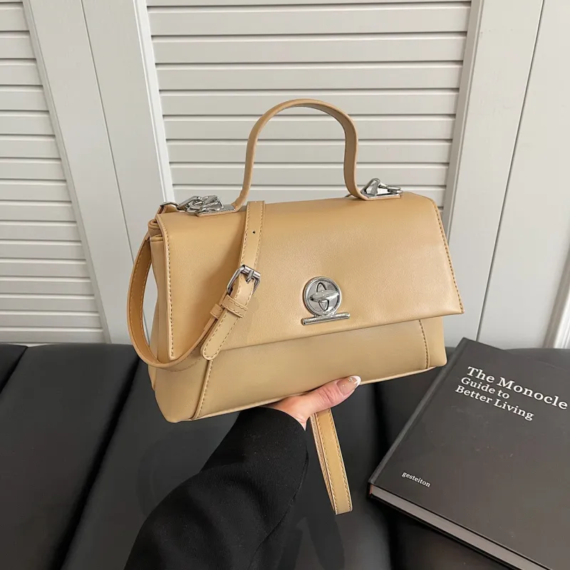Yalu PU Handbag Women's Black/Light Brown/White/Khaki-23