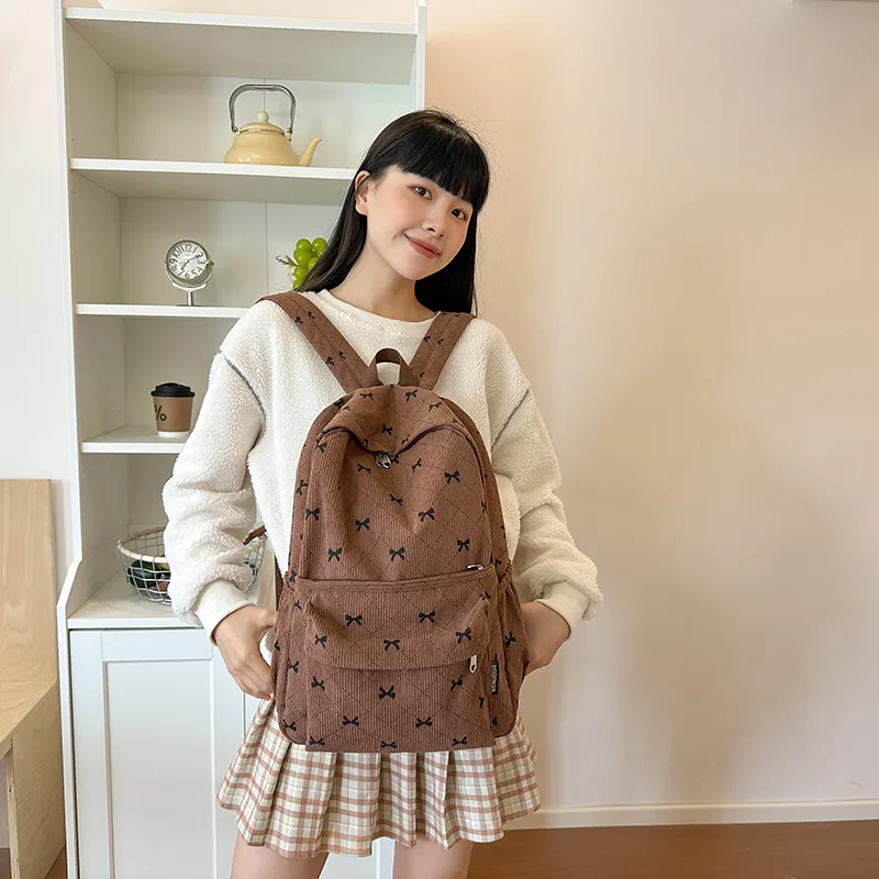 Yalu Corduroy Backpack Women's Multicolor-22