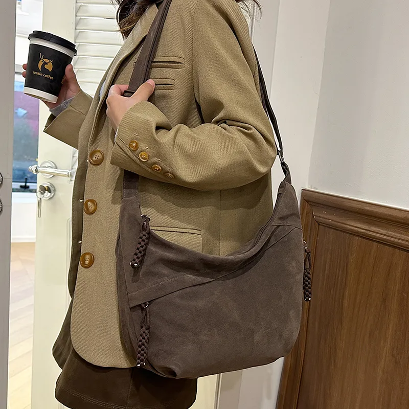 Yalu Suede Crossbody Bag, Shoulder Bag Regular Women's Multicolor-24