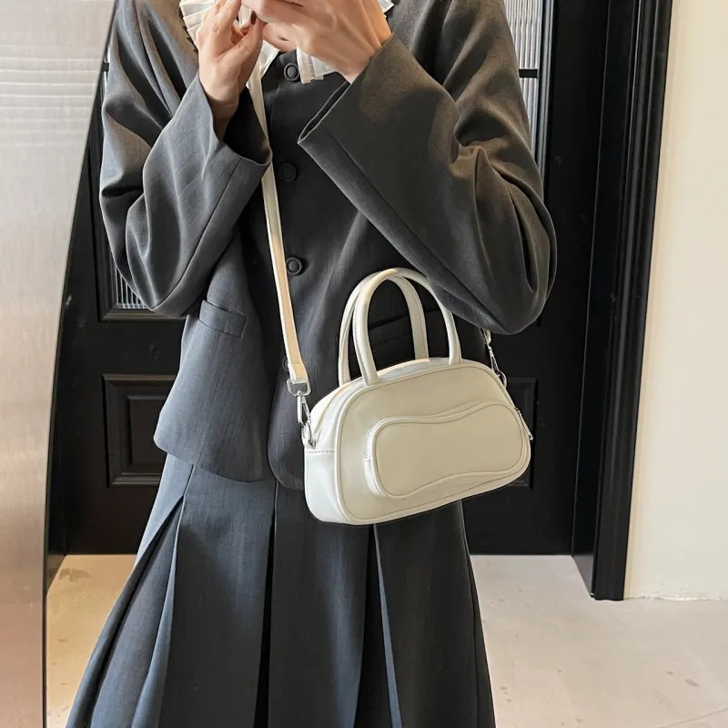 Yalu PU Shoulder Bag Crossbody Bag Handbag Regular Women's Black/Ecru/Burgundy/Blue/Pink-12