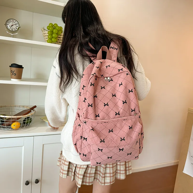 Yalu Corduroy Backpack Women's Multicolor-14