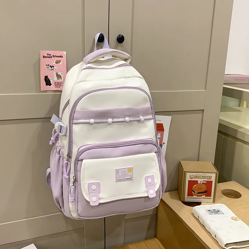 Yalu Nylon Backpack Regular Unisex Multicolor-25