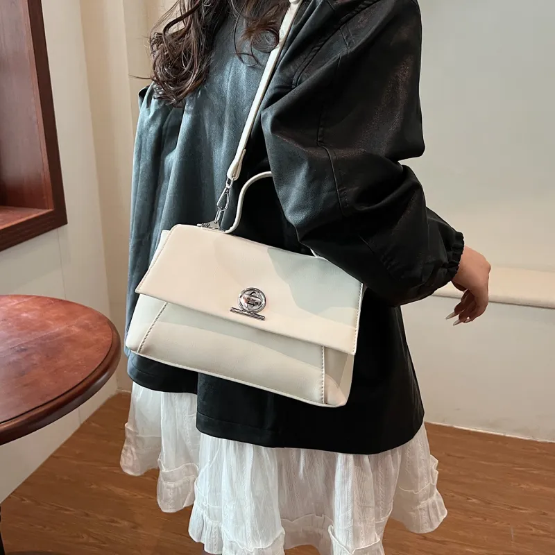 Yalu PU Handbag Women's Black/Light Brown/White/Khaki-19