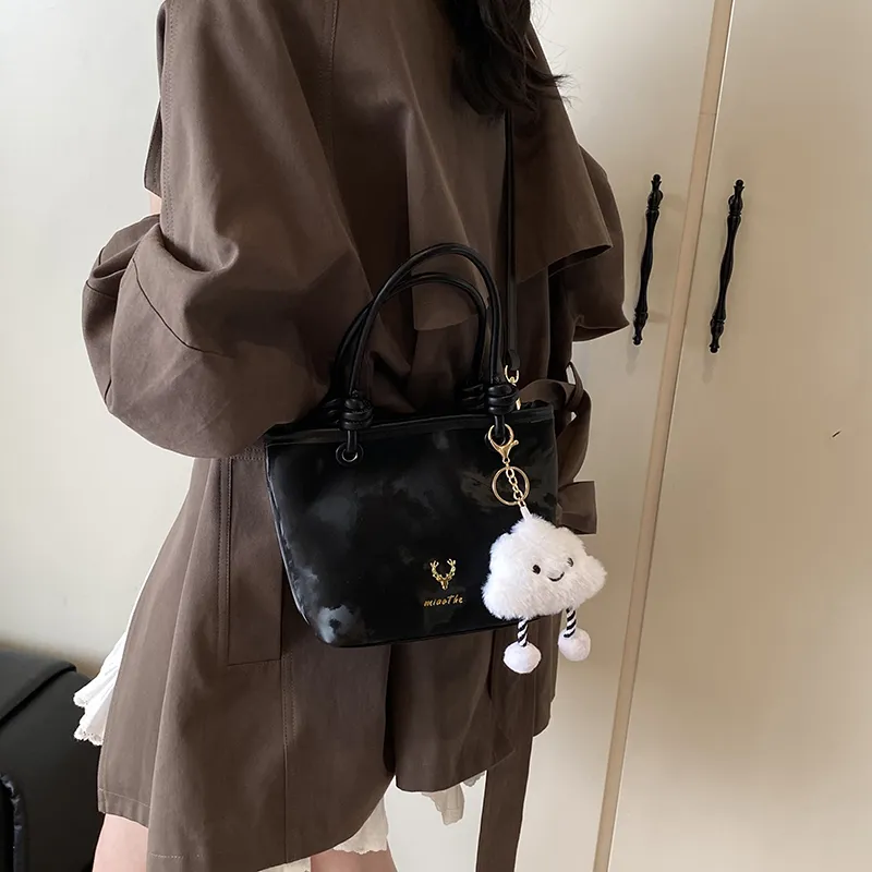 Yalu PU Tote Bag, Shopping Bag, Shoulder Bag, Handbag Regular Women's Black/Beige/Brown-4